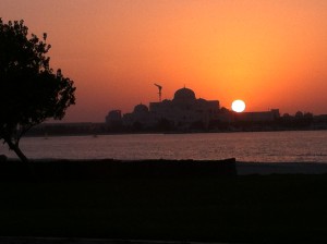 A city view from the Breakwater, Abu Dhabi