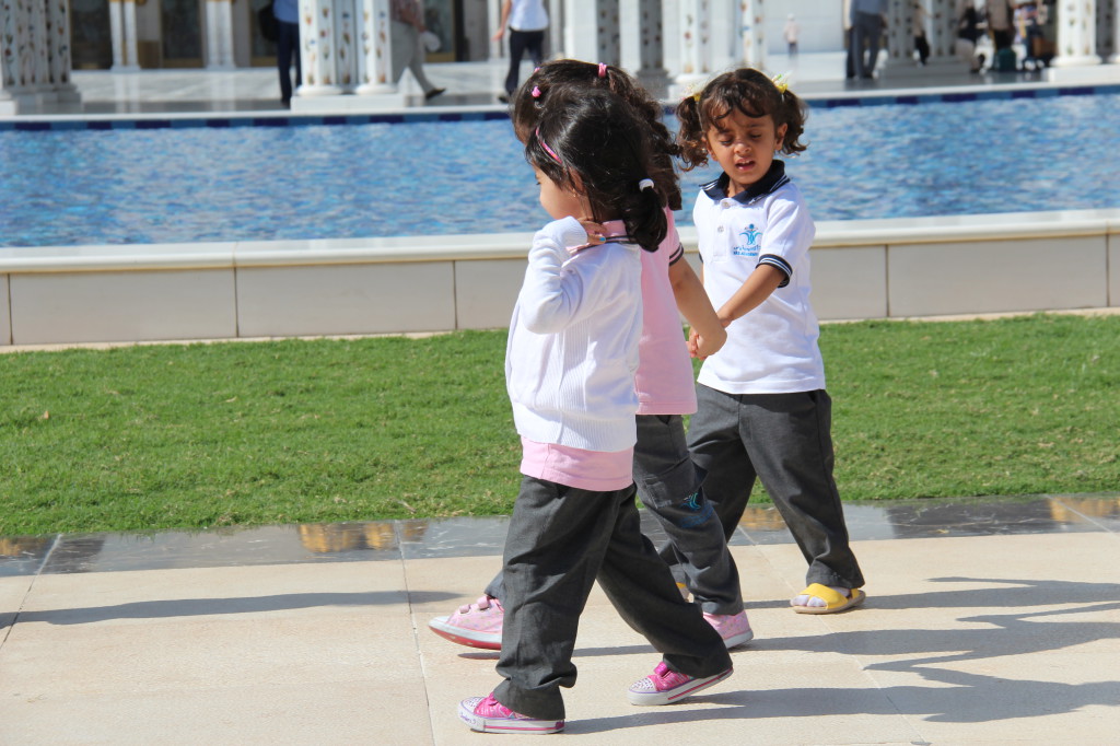 Children in the Sheikh Zayed Grand Mosque, Abu Dhabi
