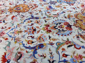 The carpet of the Sheikh Zayed Grand Mosque, Abu Dhabi