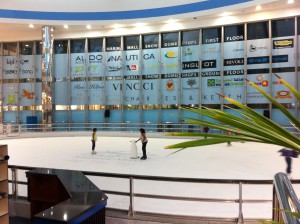 The ice rink in Marina Mall, Abu Dhabi