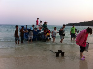 Evening boat from Ban Phe to Ko Samet