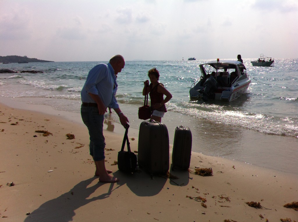 Tourists leaving the island of Ko Samet Tourists leaving the island of Ko Samet