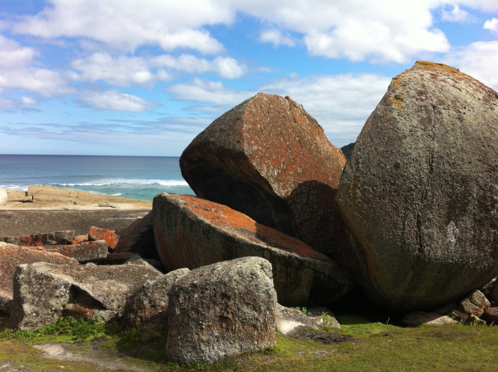 Squeaky Beach, Wilsons Promontory, Australia Stones on Squeaky Beach, Wilsons Promontory
