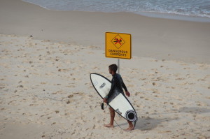 Walking along the beach, Sydney