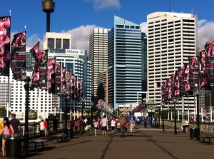 Walking-bridge in Darling Harbour, Sydney