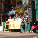 A family having Sunday lunch