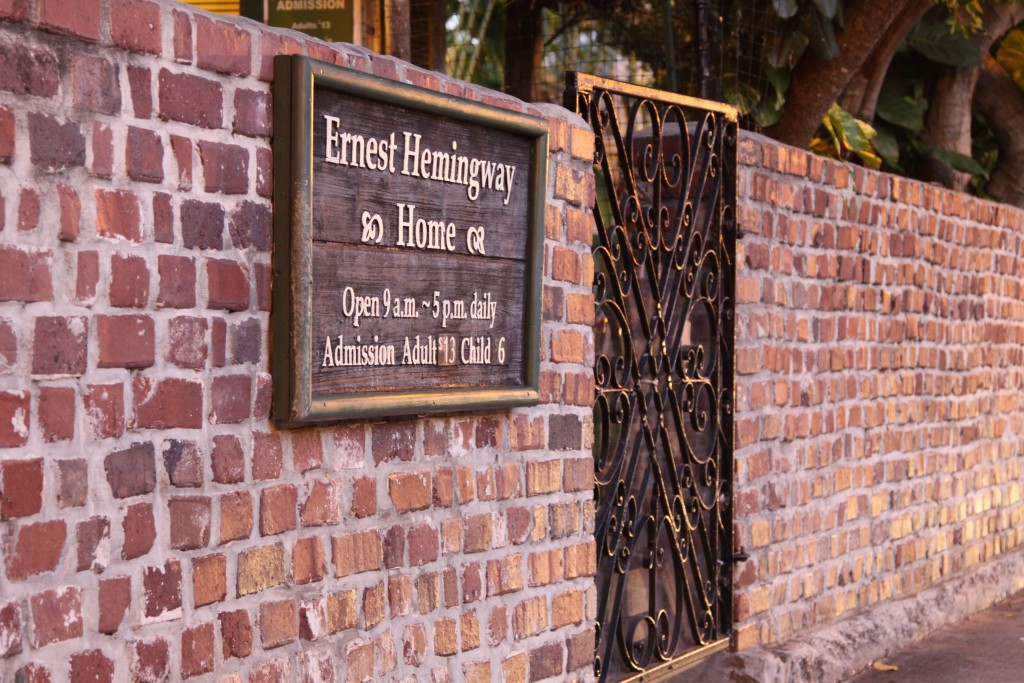 Hemingway Home, one day in Key West Gate of Hemingway Home, Key West