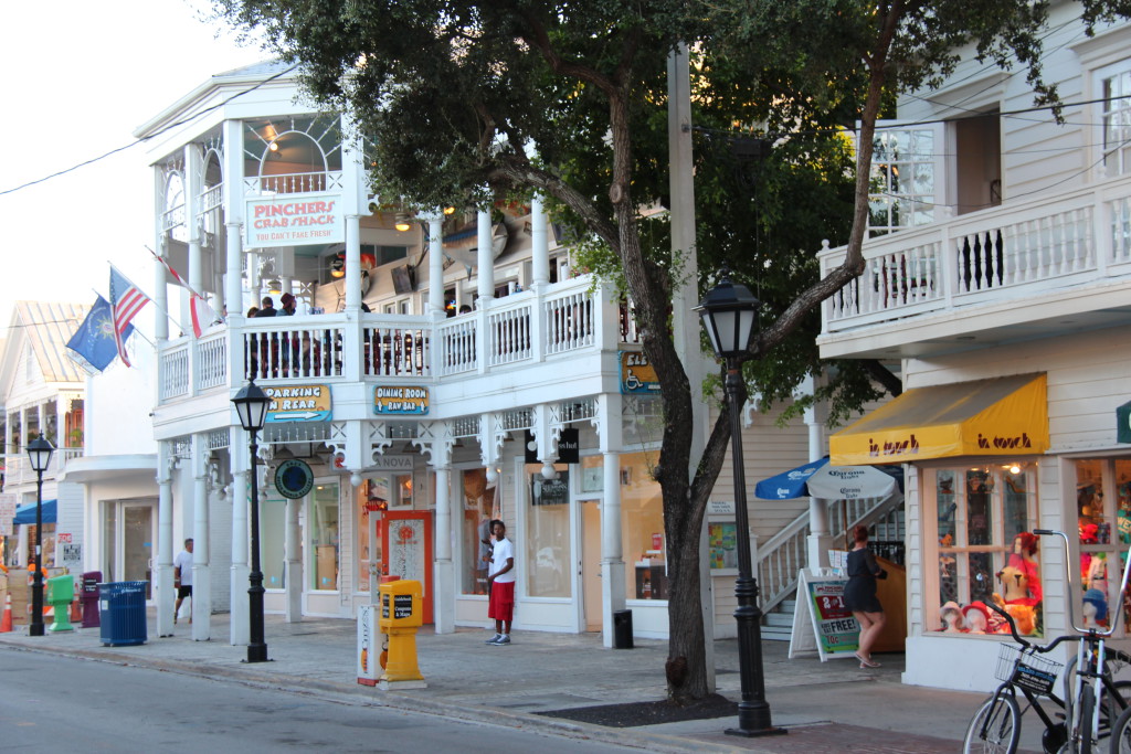 Shopping street, one day in Key West Shopping in Key West