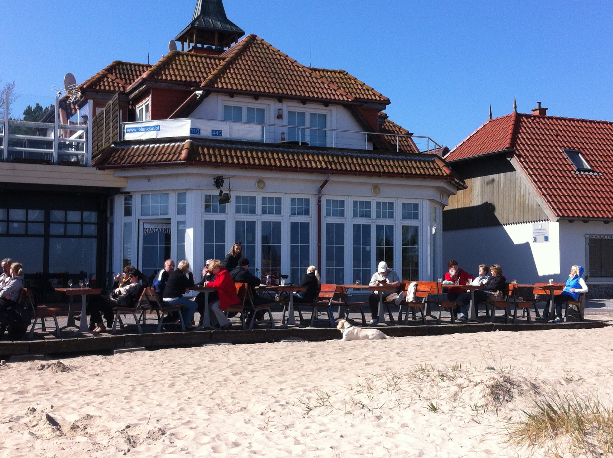 Bike Trip from Gdansk to Sopot, restaurant by Bzezno pier A restaurant by Bzezno pier, Gdansk