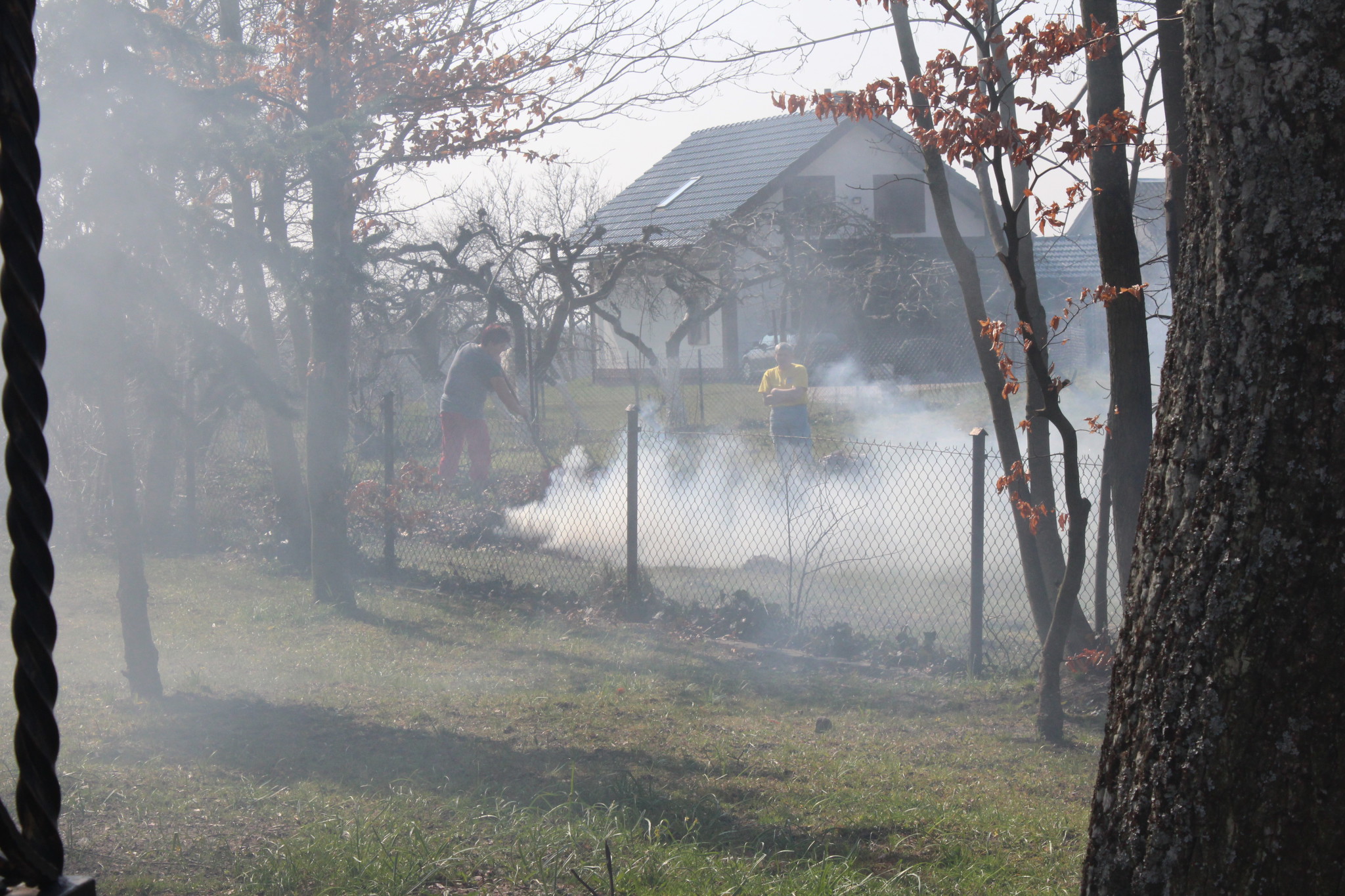 Burning grass in Wicko, Poland Burning grass in Wicko, Poland