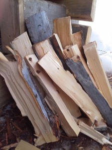 Chopped wood