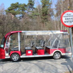 Electric car in Rabka, Slowinski National Park