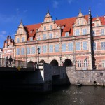 Green gate from the riverbank of Motlawa, Gdansk
