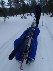 Hiking with the pulkka