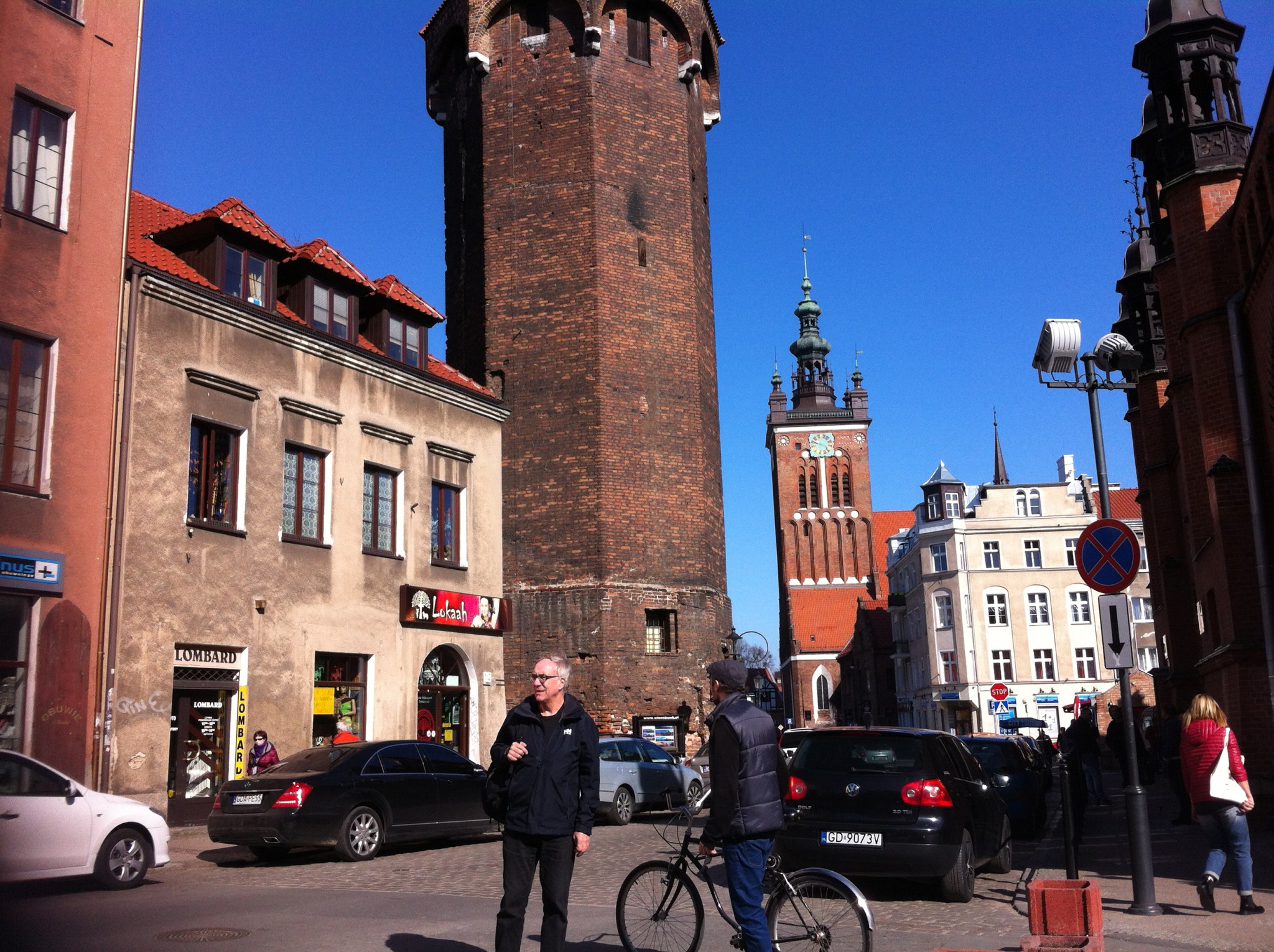 Bike Trip from Gdansk to Sopot, Gdansk Old Town Gdansk Old Town and a tower