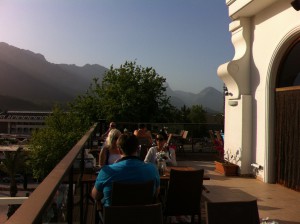 A restaurant terrace in Kemer, Antalya