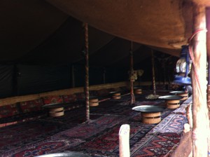 A tent in Yoruk Park