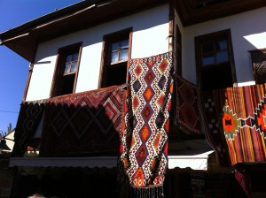 Turkish carpets in Antalya Old Town
