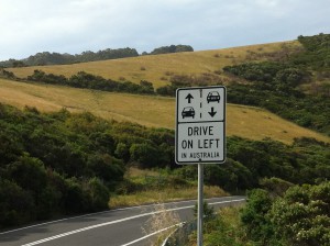 Driving on Great Ocean Road