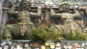 Decorations, Wat Arun, Bangkok by boat