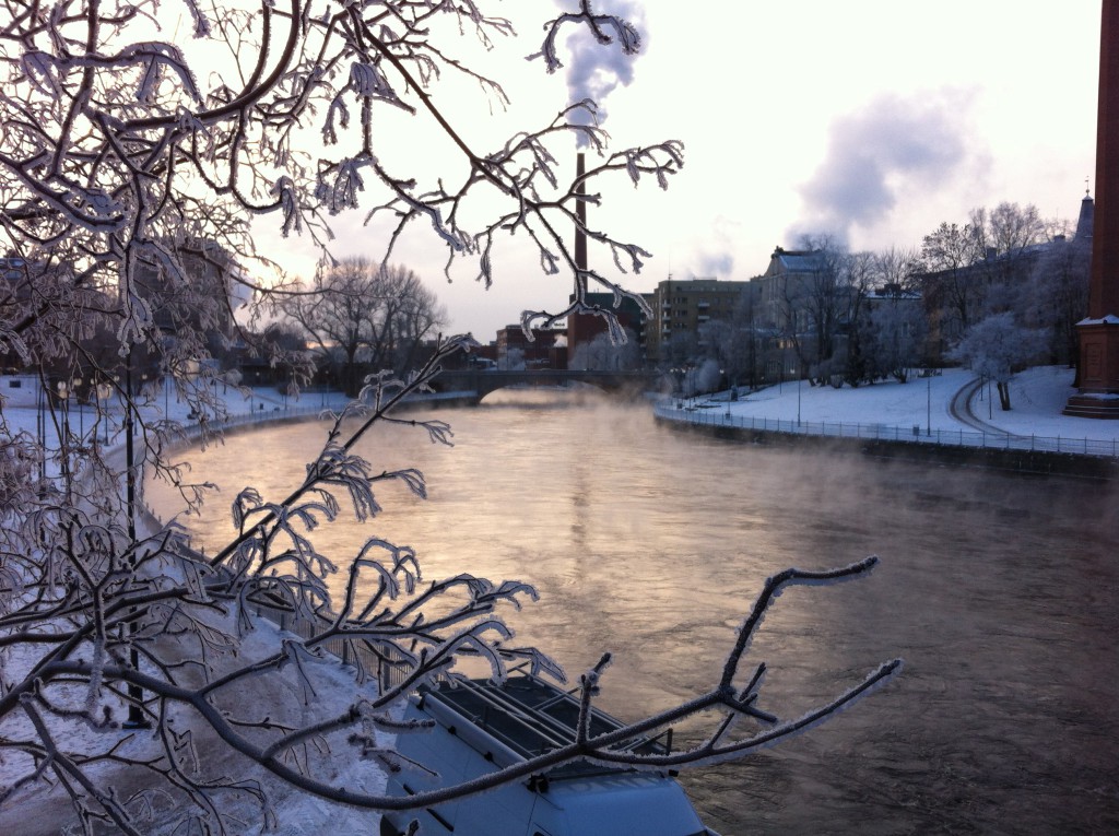 Tampere winter walk Tammerkoski, Tampere winter walk
