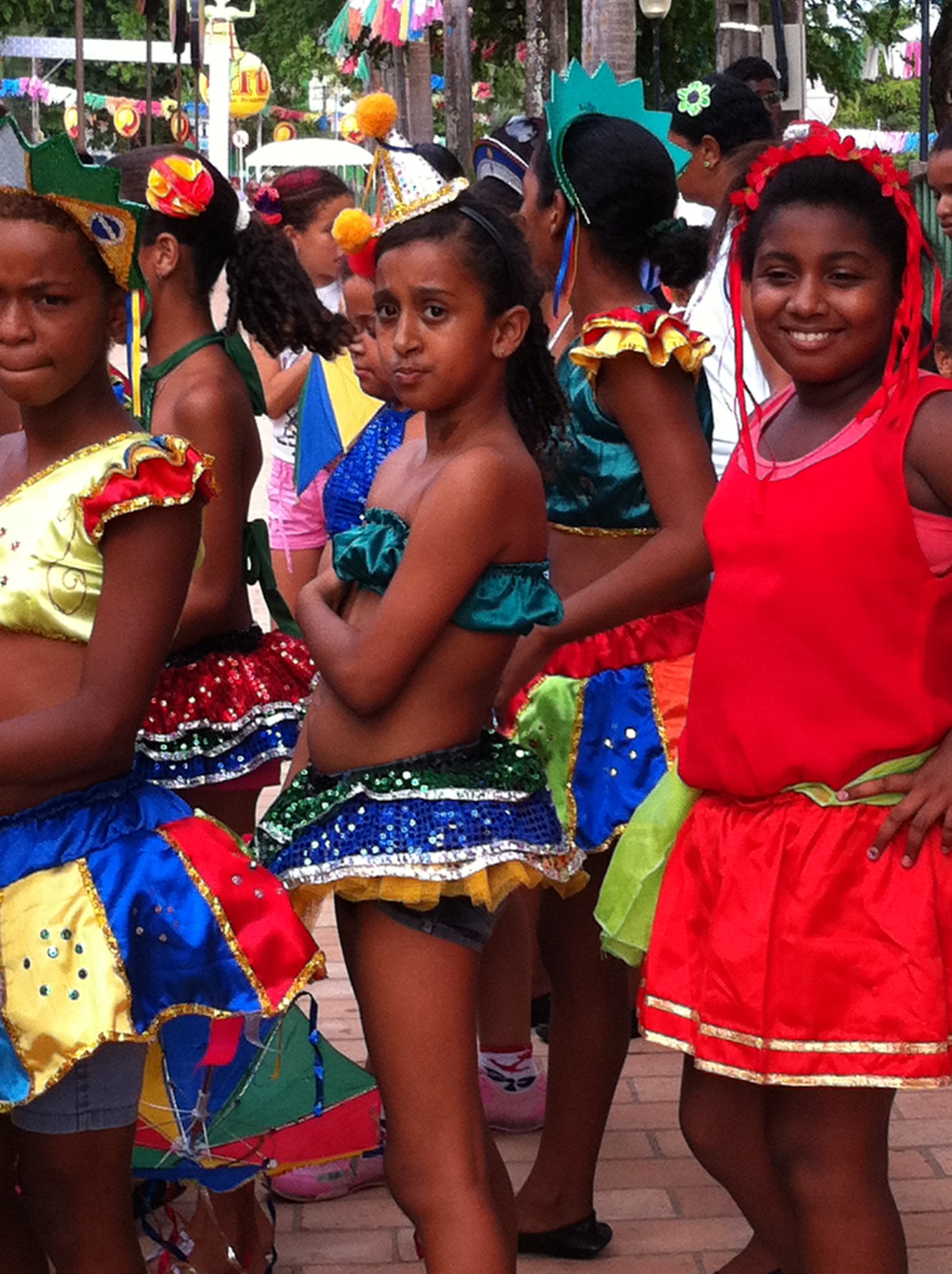 Olinda Carnival group photo Olinda Carnival and schoolgirls