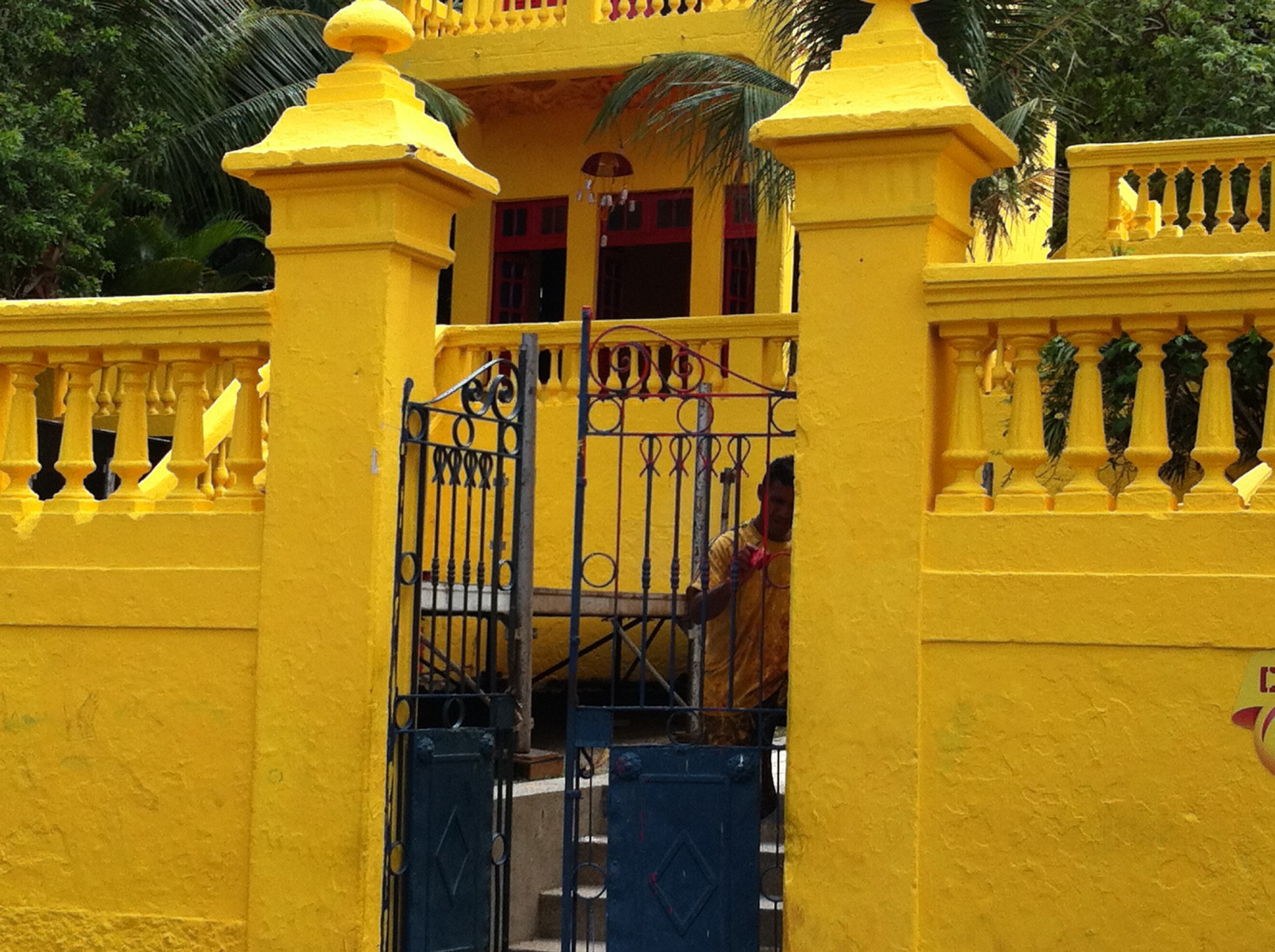 Olinda Carnival painting the gate Olinda Carnival painting the gate