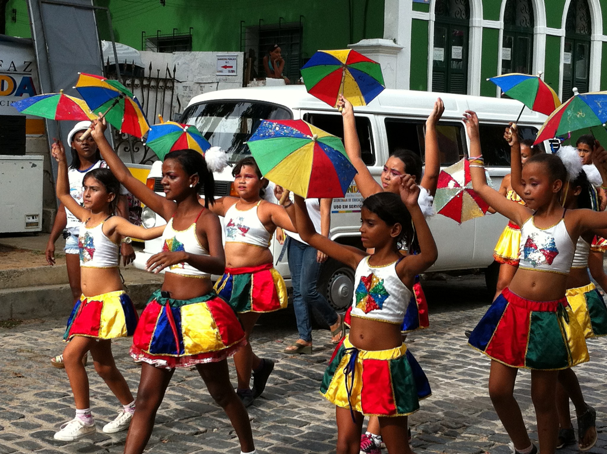 Olinda Carnival parade and umbrellas Olinda Carnival parade and umbrellas