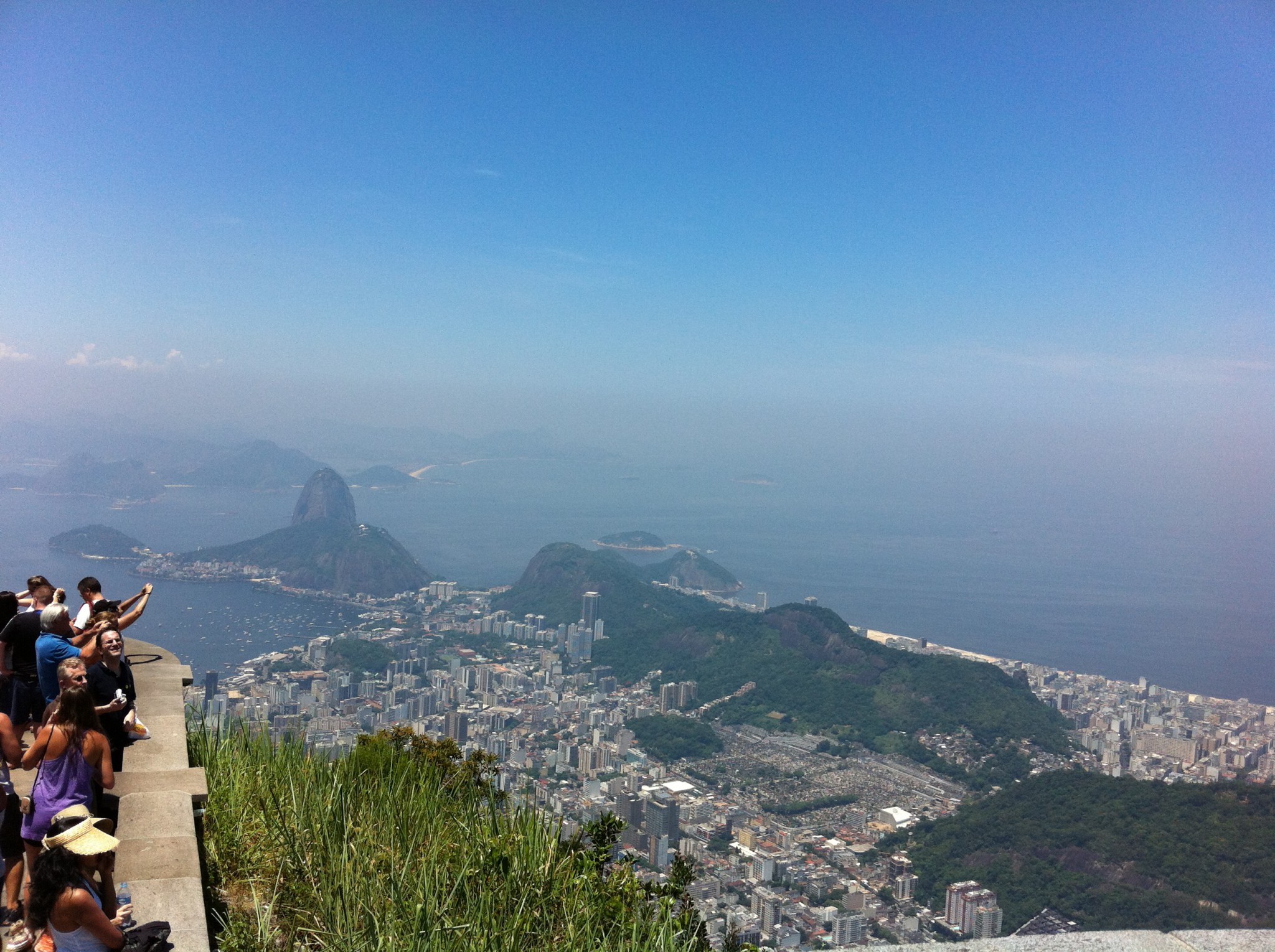 Tourists at Christ the Redeemer Tourists at Christ the Redeemer, sightseeing in Rio de Janeiro