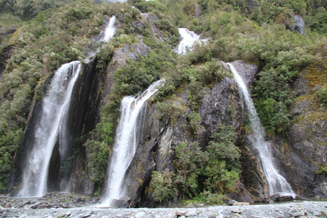 Franz Josef Glacier waterfalls Franz Josef Glacier waterfalls