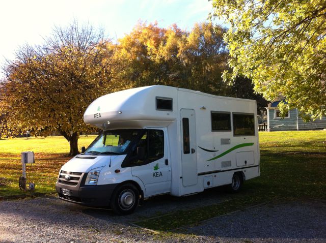 Our rental campervan, Queenstown day trips Driving along Lake Wakatipu in a campervan