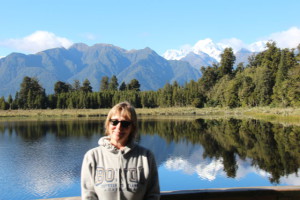 Lake Matheson visitor
