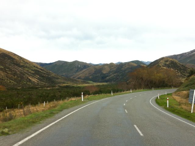 Winding road Christchurch to Greymouth Winding road Christchurch to Greymouth