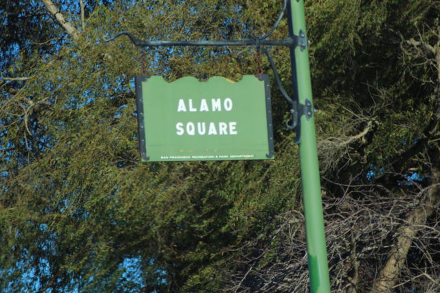 An Alamo Square street sign