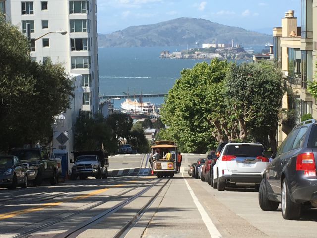 San Fransisco harbor from Russian Hill