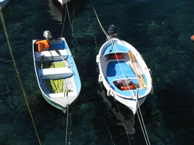 Hiking Cinque Terre Trails Riomaggiore fishing boats Cinque Terre fishing boats