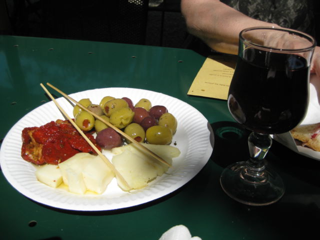 Bagno Vignoni, Tuscany, an Italian lunch An Italian lunch, agriturismo holiday in Tuscany