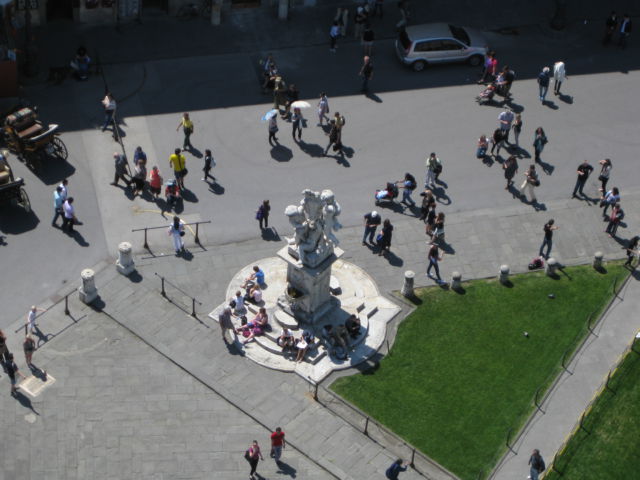 Pisa street from Leaning Tower Pisa street from Leaning Tower