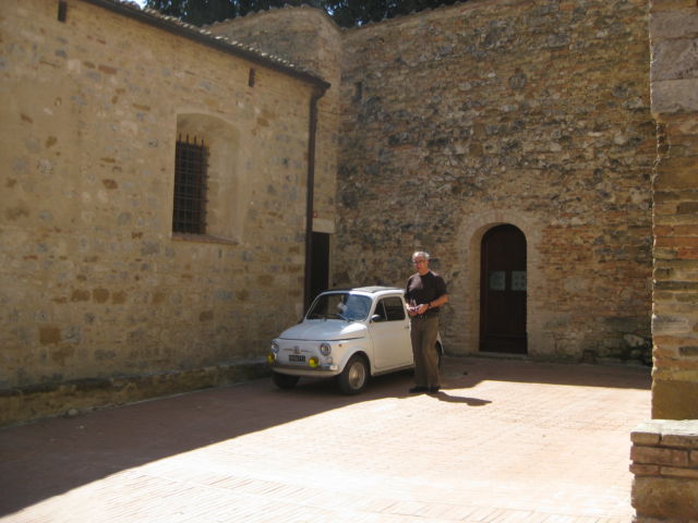 Tuscany Scenic Drive, San Gimignano Tuscany Scenic Drive, an old Fiat