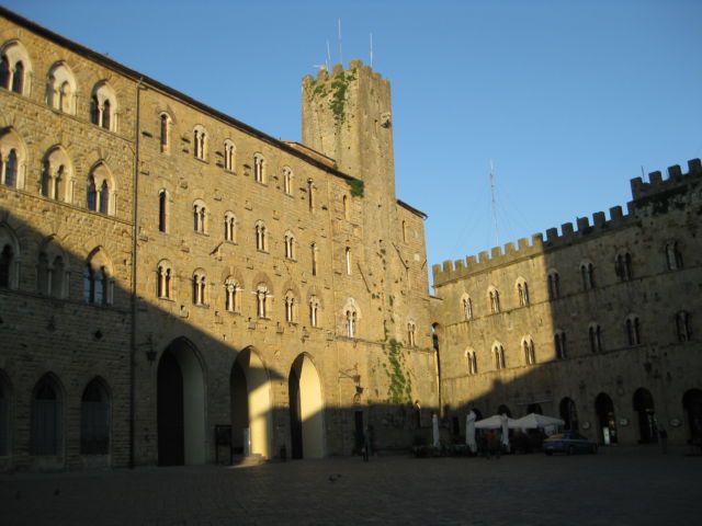 Tuscany scenic drive, the Volterra Twilight scene Tuscany scenic drive, the Volterra Twilight scene