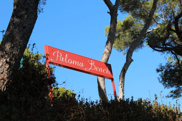 Cap-Ferrat Paloma beach Cap-Ferrat-Saint-Jean Paloma beach sign