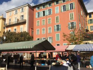 Nice Old Town street market stalls