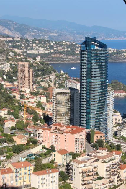 View of Odeon Tower from the mountain One day in Monaco, Odeon Tower