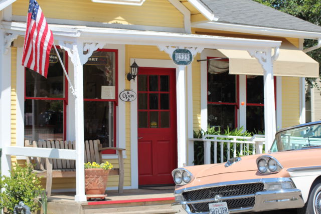 Los Olivos California Los Olivos typical house and a car