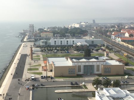 Belem waterfront from the Monument to the Discoveries