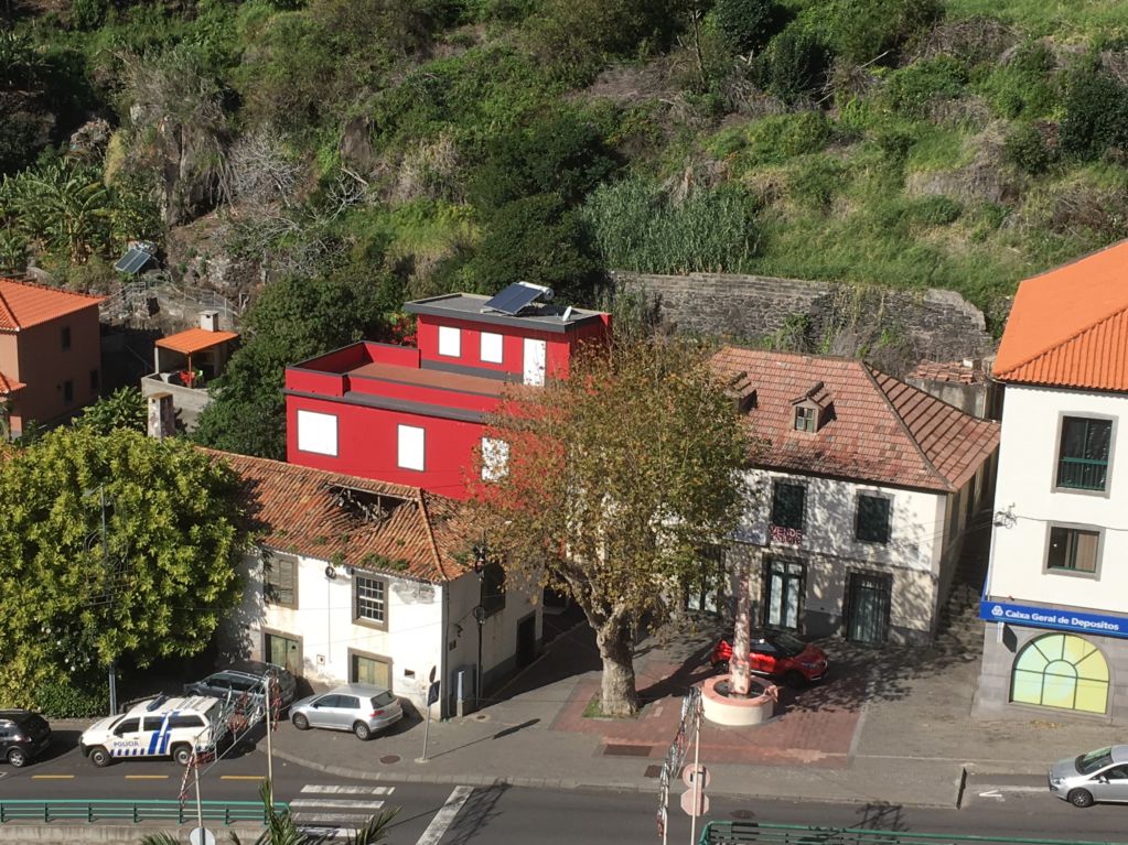 Calheta village square from mountains Calheta village square from mountains