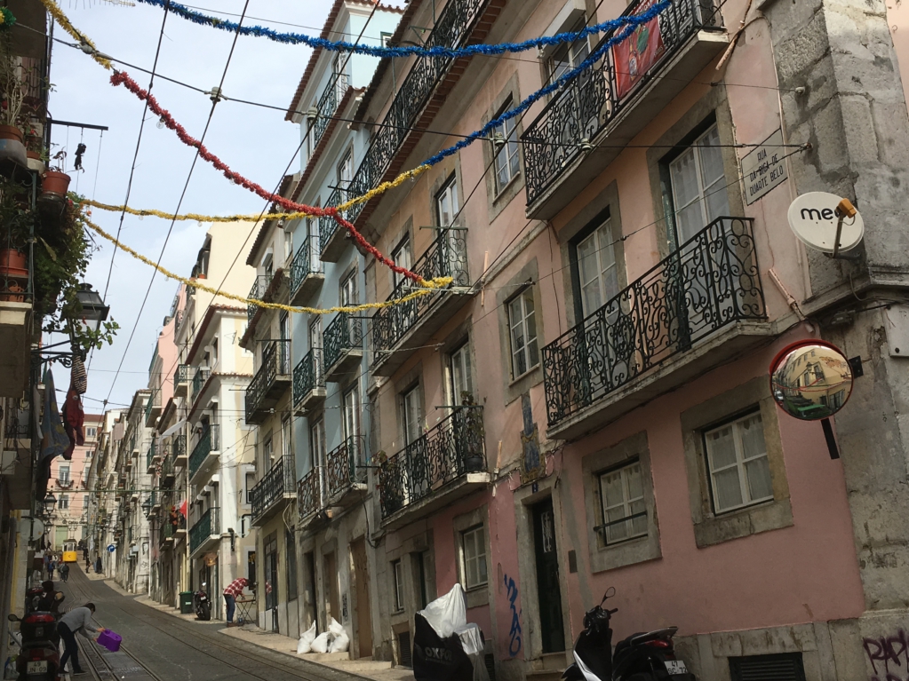 Touring Lisbon on tram 28, Elevador da Bica route 