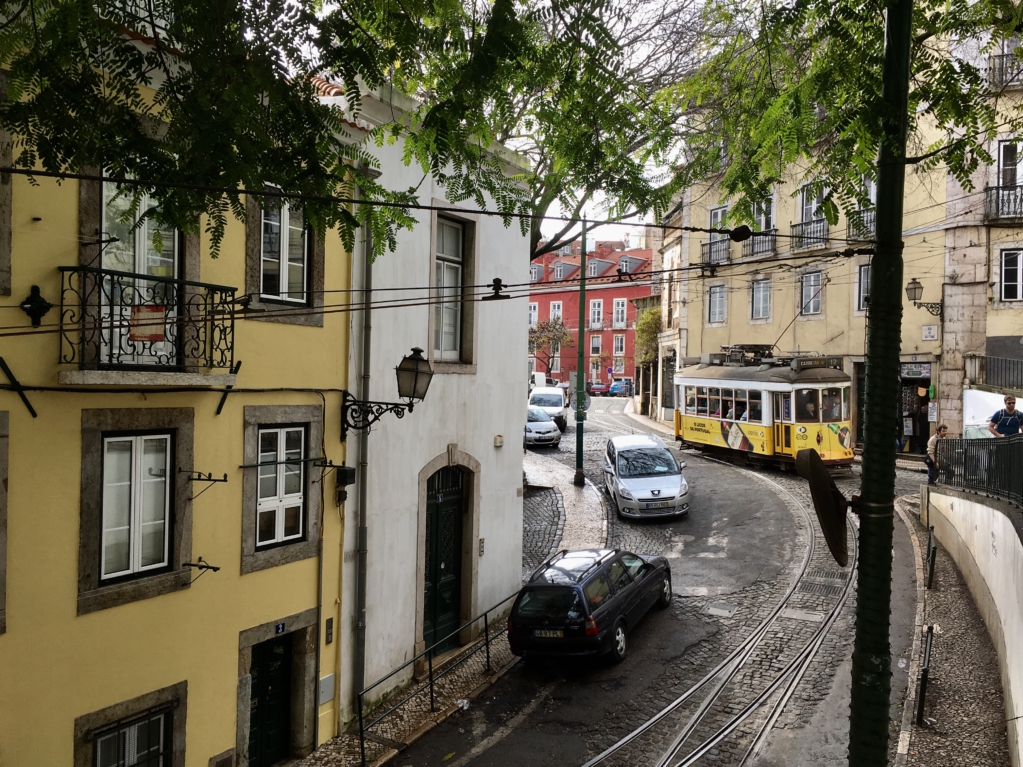 Lisbon tram in Alfama