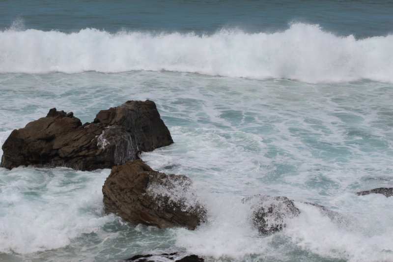 Rocky coastline between San Francisco and Monterey Californian Highway 1 coastline