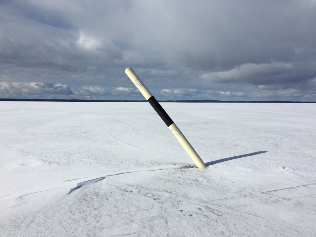 No boats on the winter lake No boats on the winter lake
